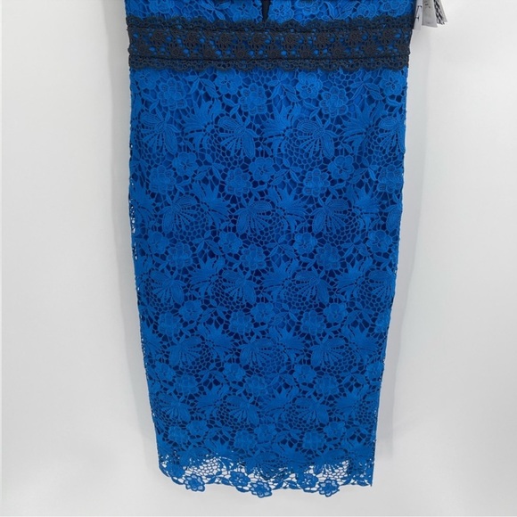 Diane Von Furstenberg Viera DVF Blue Lace V-Neck Dress 2 Nwt - Picture 5 of 15